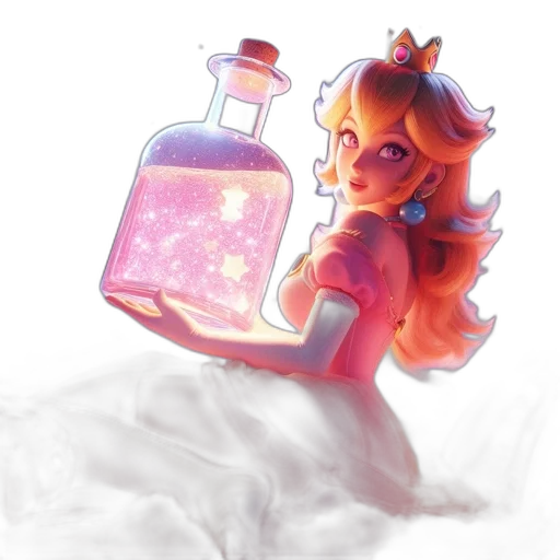 bottle, dress, crown, staff transparent PNG cut-out