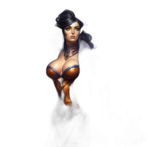 dress, concept art, fantasy art, comic book art transparent PNG cut-out