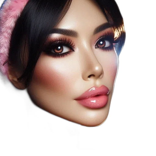 face, mask, photorealistic, 3d render transparent PNG cut-out