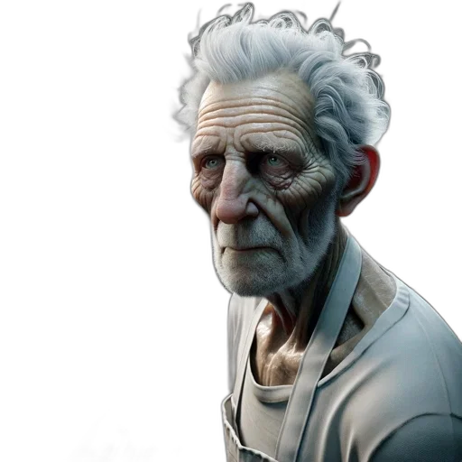 face, staff, creature, robot transparent PNG cut-out