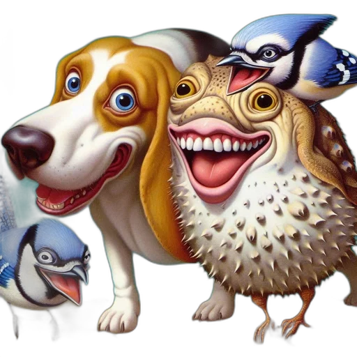 animal, mask, concept art, photorealistic transparent PNG cut-out