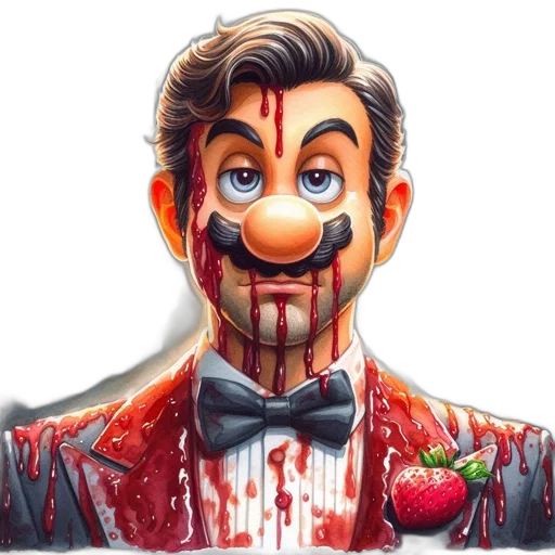 face, food, concept art, comic book art transparent PNG cut-out