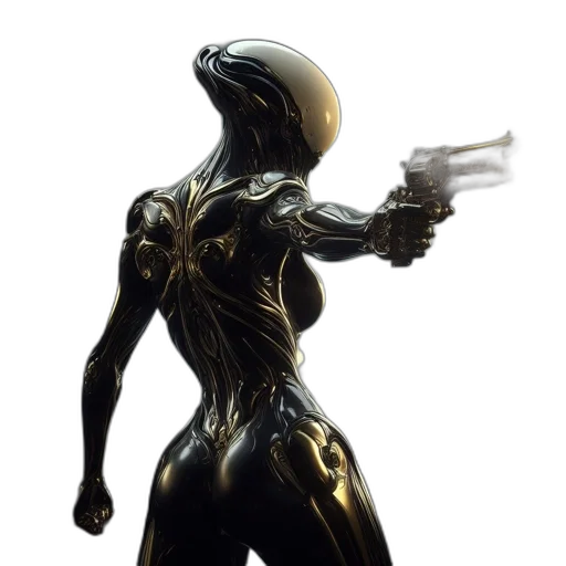 robot, dress, creature, weapon transparent PNG cut-out