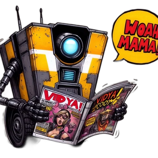 robot, comic book art, concept art, anthropomorphic transparent PNG cut-out