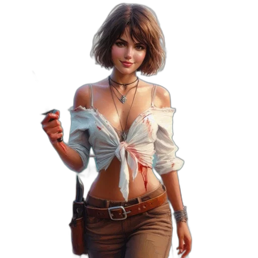 staff, weapon, jacket, dress transparent PNG cut-out