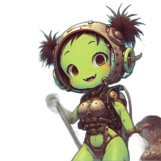 robot, staff, creature, weapon transparent PNG cut-out