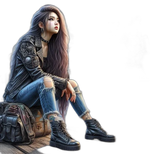 jacket, concept art, fantasy art, cyberpunk transparent PNG cut-out