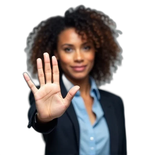 staff, face, woman, curly transparent PNG cut-out