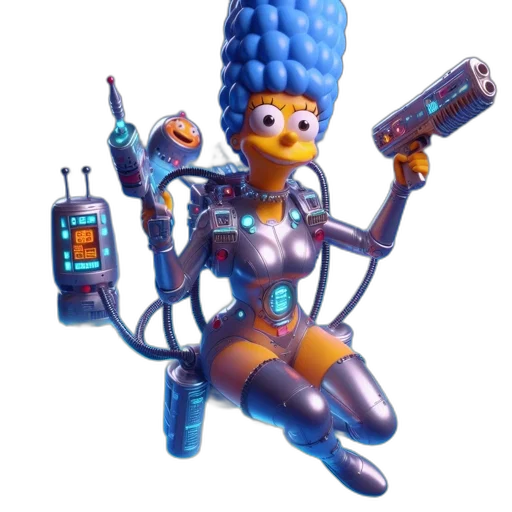 robot, weapon, staff, jewelry transparent PNG cut-out