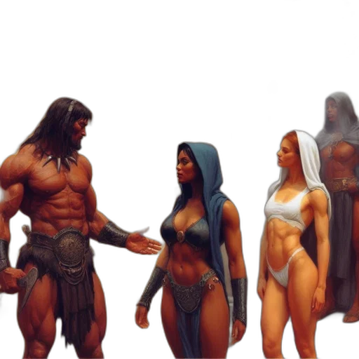concept art, fantasy art, comic book art, 3d render transparent PNG cut-out
