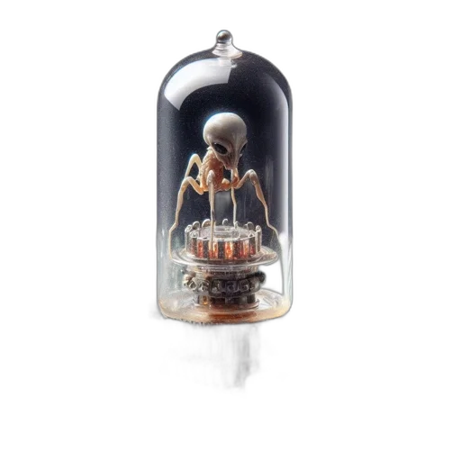 jewelry, bottle, robot, 3d render transparent PNG cut-out