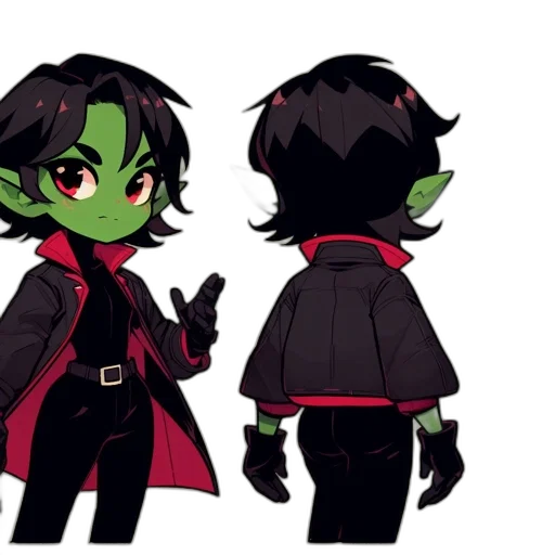 jacket, staff, creature, concept art transparent PNG cut-out