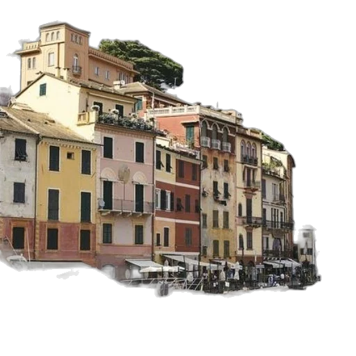 building, umbrella, photorealistic, 3d render transparent PNG cut-out