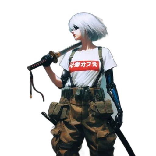 weapon, staff, jacket, sword transparent PNG cut-out