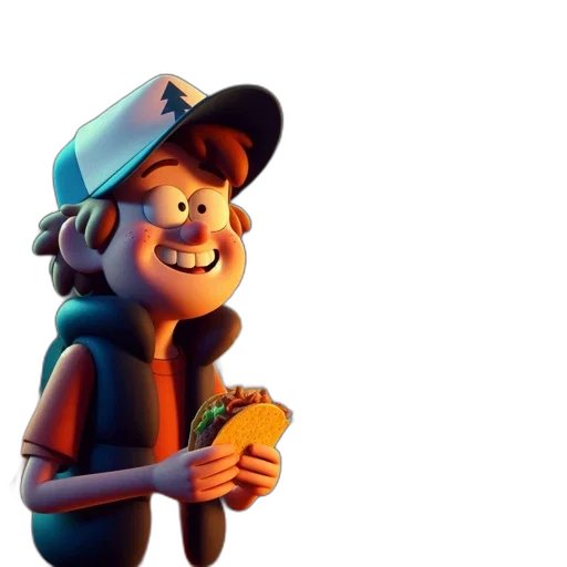hat, staff, food, creature transparent PNG cut-out
