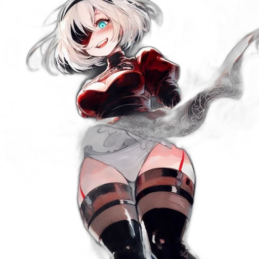 robot, dress, weapon, staff transparent PNG cut-out