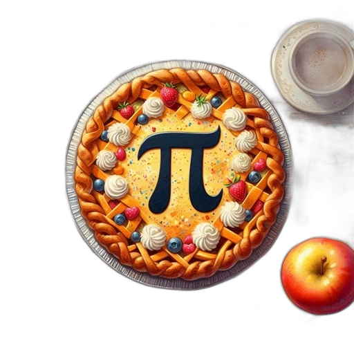 food, pi-themed, pie, surrounding transparent PNG cut-out