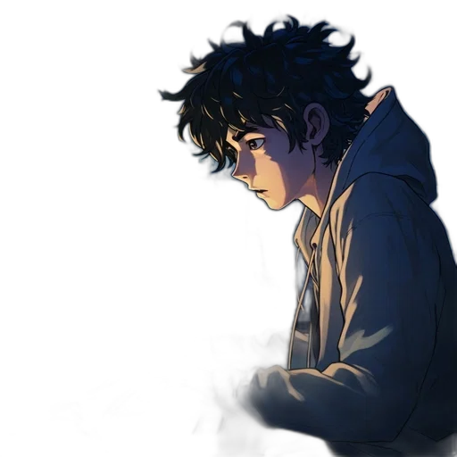 jacket, face, creature, concept art transparent PNG cut-out