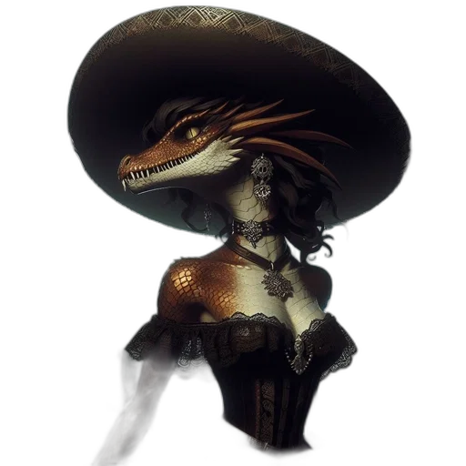 hat, dragon, creature, animal transparent PNG cut-out