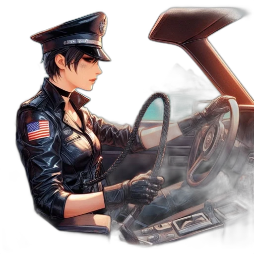 car, jacket, weapon, staff transparent PNG cut-out