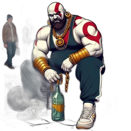 bottle, concept art, comic book art, fantasy art transparent PNG cut-out