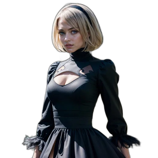 dress, jacket, staff, concept art transparent PNG cut-out