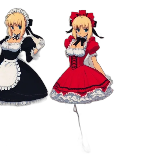dress, 3d render, concept art, anime transparent PNG cut-out
