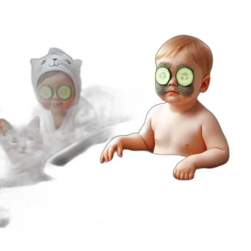 mask, concept art, 3d render, fog transparent PNG cut-out