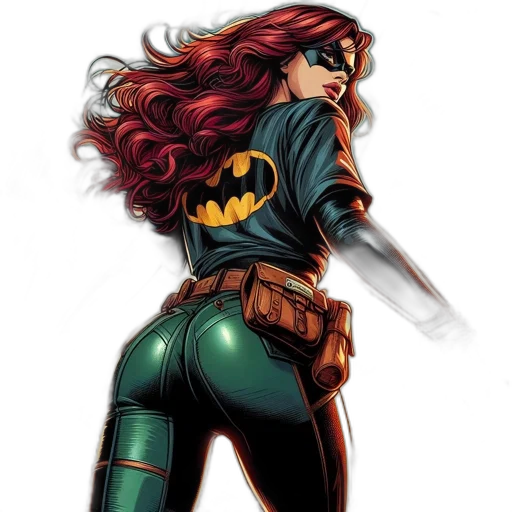 comic book art, concept art, cartoon, green transparent PNG cut-out