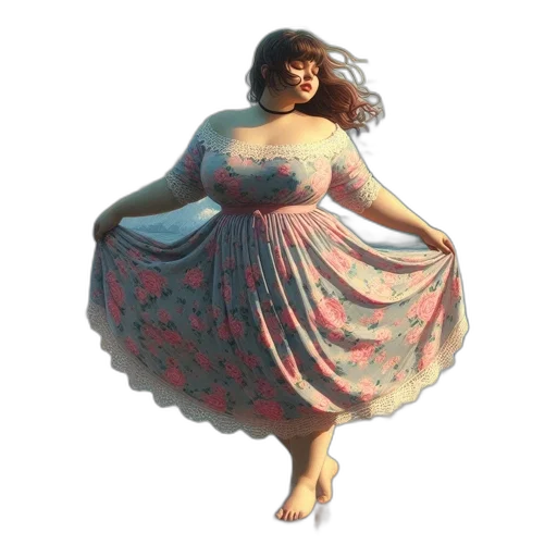 dress, umbrella, creature, robot transparent PNG cut-out