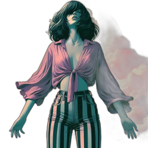 dress, jacket, concept art, comic book art transparent PNG cut-out
