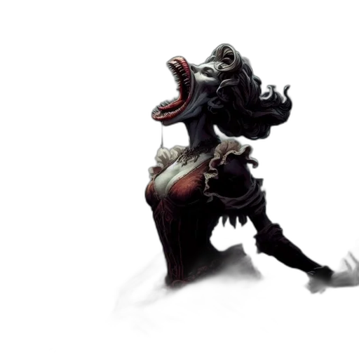 creature, mask, dragon, weapon transparent PNG cut-out