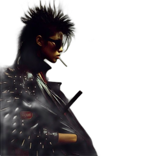 jacket, weapon, cyberpunk, concept art transparent PNG cut-out