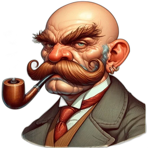 staff, face, concept art, photorealistic transparent PNG cut-out