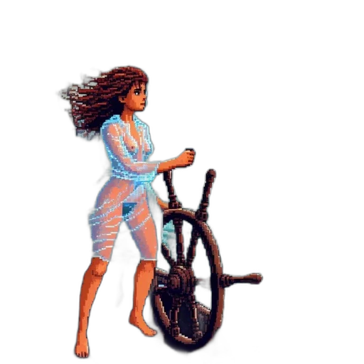dress, hair, concept art, pixel art transparent PNG cut-out