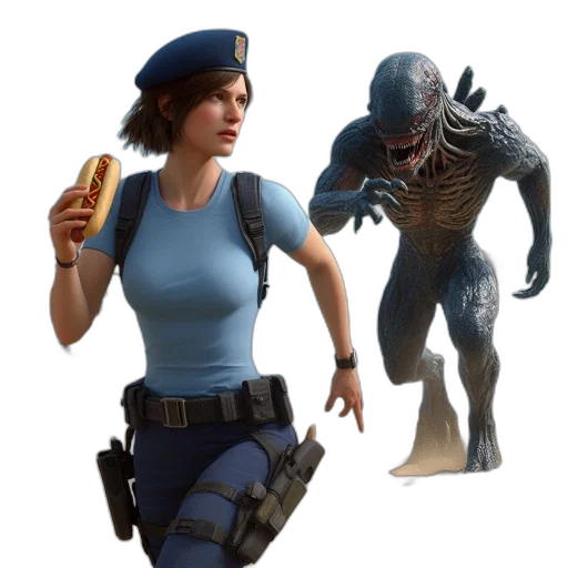 creature, concept art, 3d render, pixel art transparent PNG cut-out