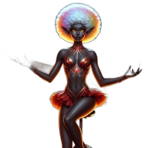 creature, dress, staff, concept art transparent PNG cut-out