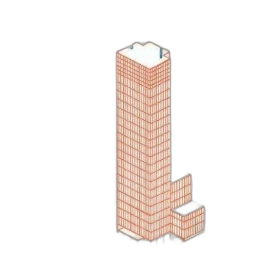 building, hat, 3d render, pixel art transparent PNG cut-out