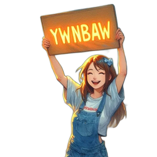 staff, anime, cartoon, concept art transparent PNG cut-out