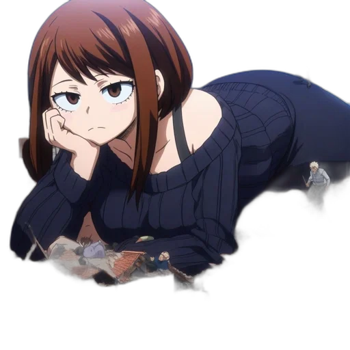 dress, creature, jacket, weapon transparent PNG cut-out
