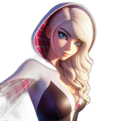 face, comic book art, 3d render, concept art transparent PNG cut-out