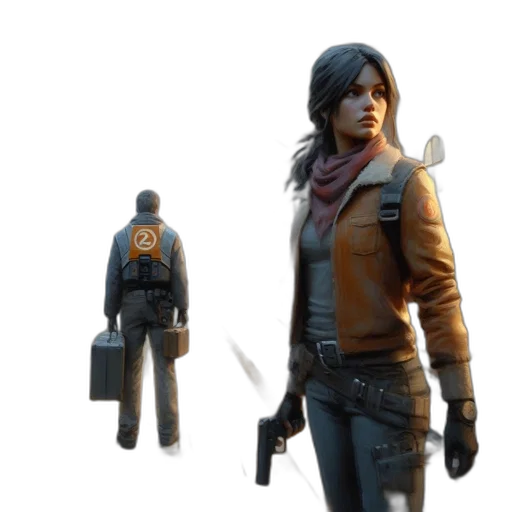 jacket, weapon, staff, concept art transparent PNG cut-out
