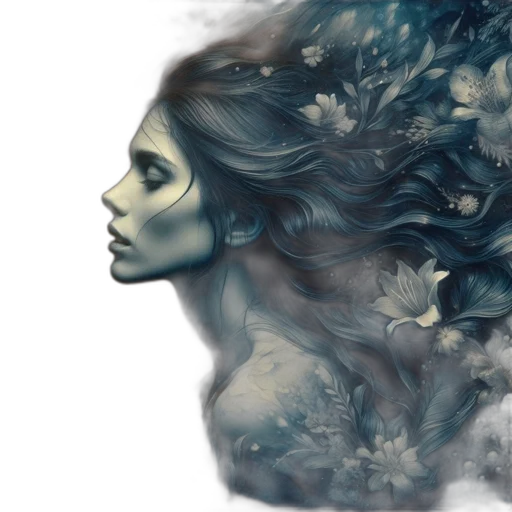 face, mask, fantasy art, photorealistic transparent PNG cut-out