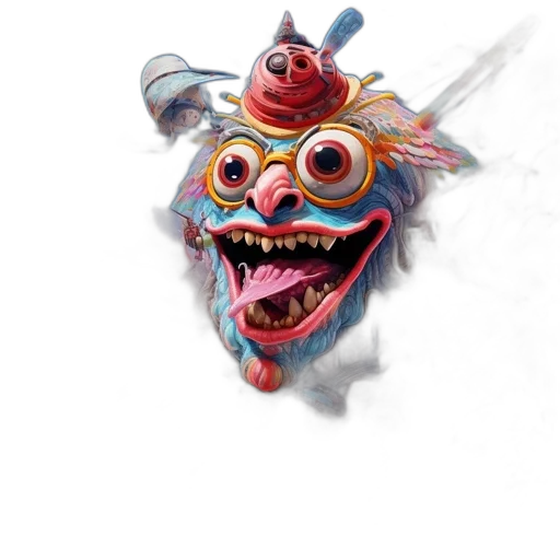 mask, face, staff, dragon transparent PNG cut-out