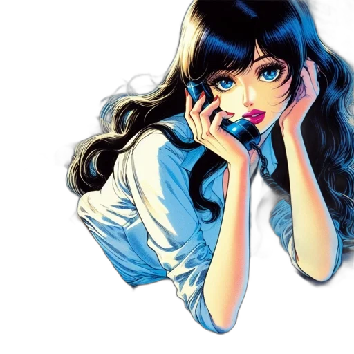 face, dress, anime, comic book art transparent PNG cut-out