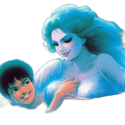 mask, vaporwave, watercolor, concept art transparent PNG cut-out