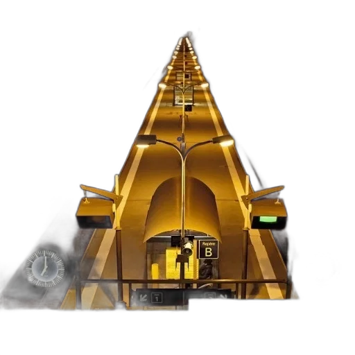 building, concept art, 3d render, train transparent PNG cut-out