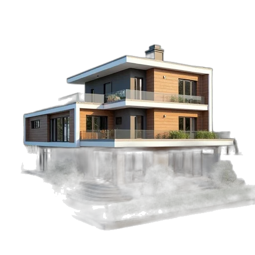 building, 3d render, photorealistic, concept art transparent PNG cut-out