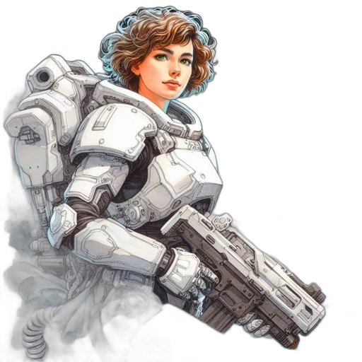 robot, weapon, concept art, pixel art transparent PNG cut-out
