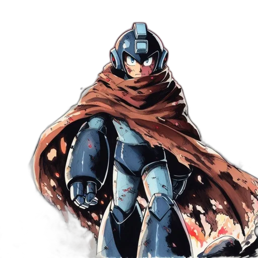 robot, jacket, concept art, comic book art transparent PNG cut-out